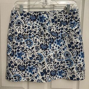 Golftini | Island Hopper Blue White Floral Golf Skort Sz 2